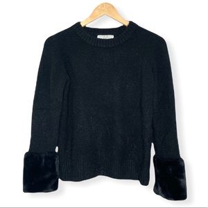 Magaschoni faux fur trimmed sweater S